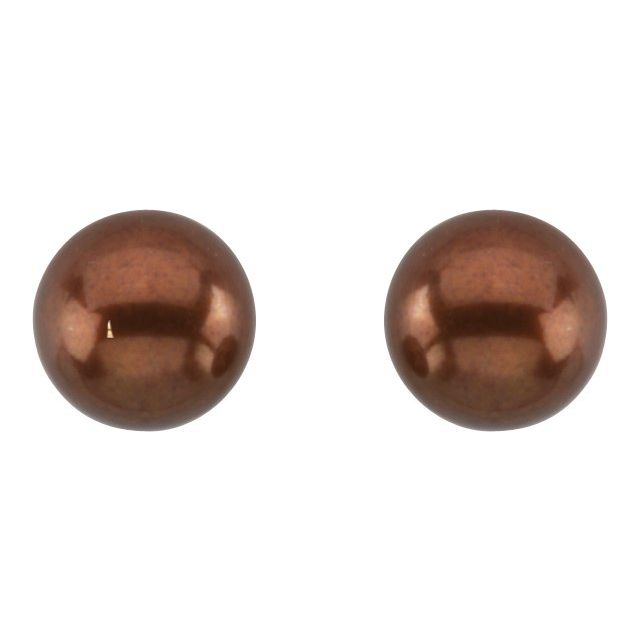 14K Cultured Chocolate Freshwater Pearl Earrings