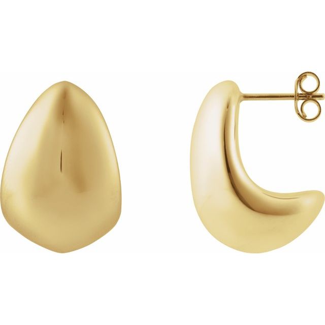 14K Electroform Teardrop Earrings