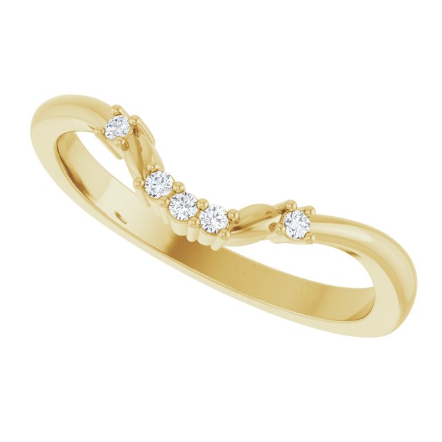 14K Yellow .04 CTW Lab-Grown Diamond Matching Band