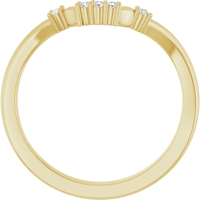 14K Yellow .04 CTW Lab-Grown Diamond Matching Band