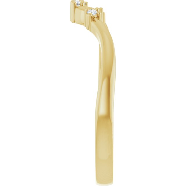 14K Yellow .04 CTW Lab-Grown Diamond Matching Band