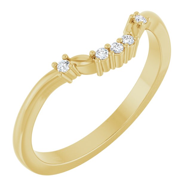 14K Yellow .04 CTW Lab-Grown Diamond Matching Band