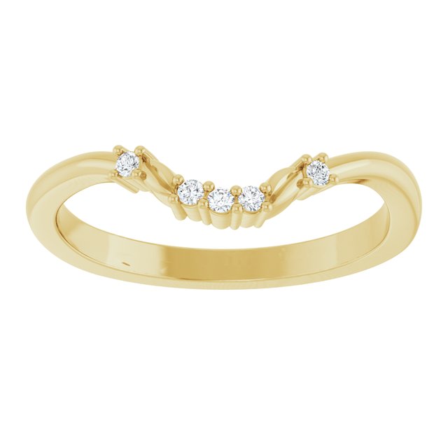 14K Yellow .04 CTW Lab-Grown Diamond Matching Band