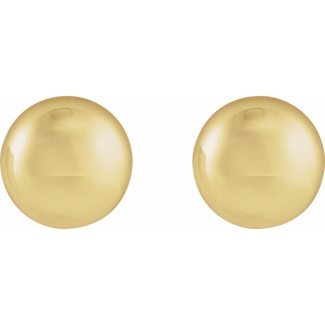 14K Electroform Domed Earrings