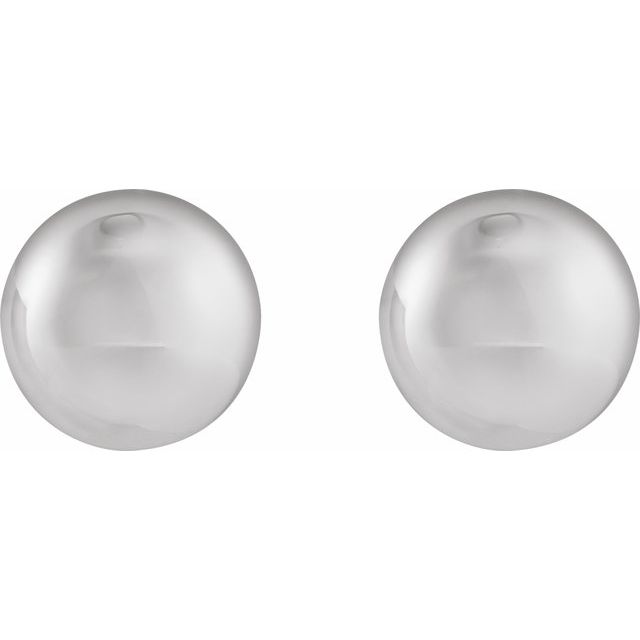 Sterling Silver Electroform Domed Earrings