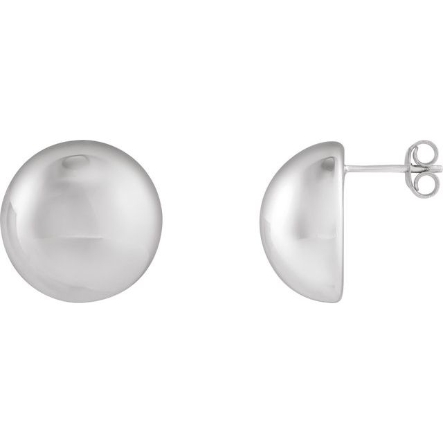 Sterling Silver Electroform Domed Earrings