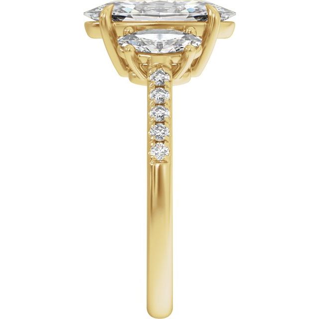 2 3/4 CTW Lab-Grown Diamond Three-Stone Engagement Ring