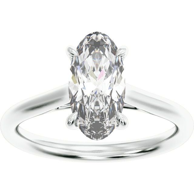 12.1 x 6.05 mm Oval 2 CTW Lab-Grown Diamond Engagement Ring