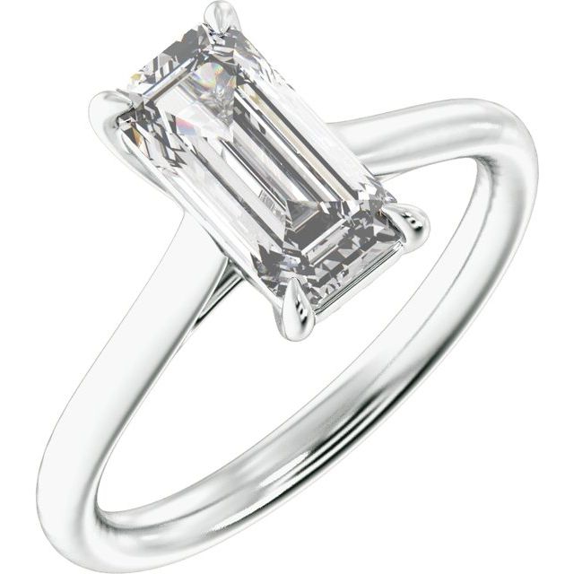 10.5 x 5.2 mm Emerald 2 CTW Lab-Grown Diamond Engagement Ring