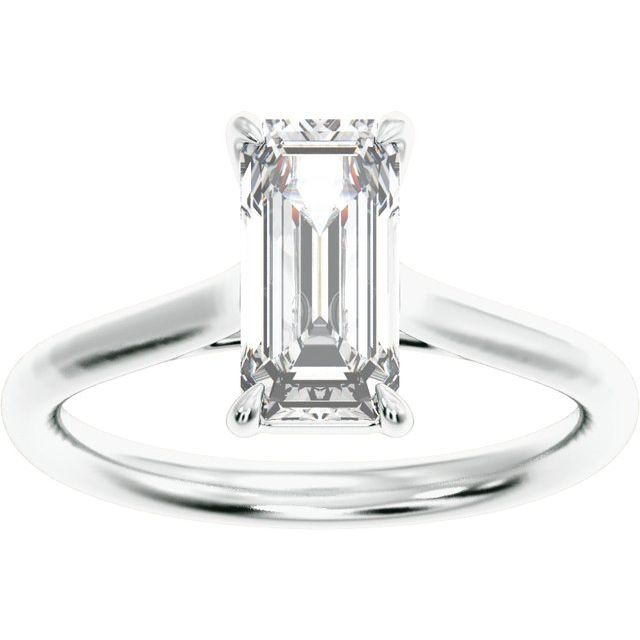 10.5 x 5.2 mm Emerald 2 CTW Lab-Grown Diamond Engagement Ring