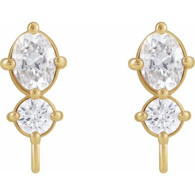 14K 1/5 CTW Natural Diamond Earring Top