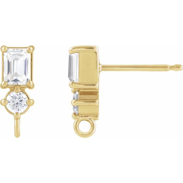 14K 1/3 CTW Natural Diamond Earring Top