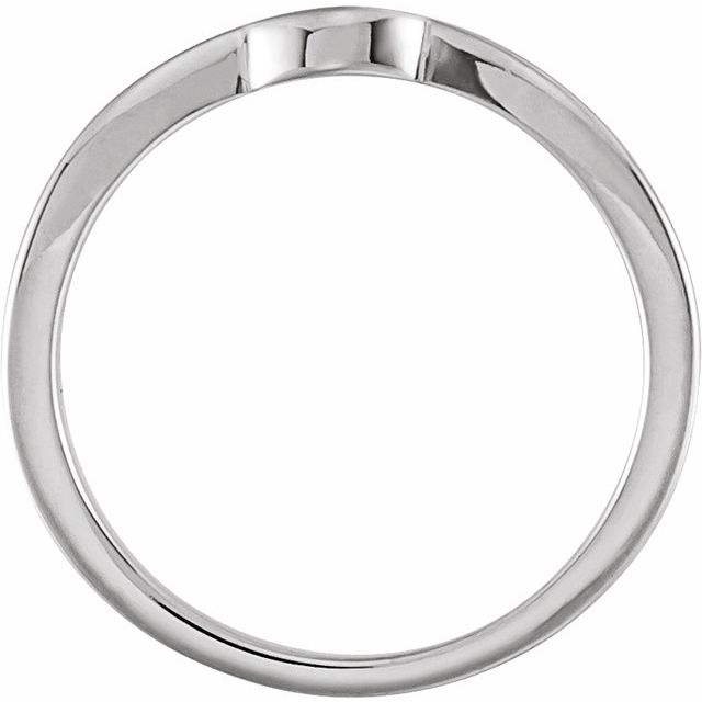 14K White #7 Matching Band for Tulipset® Ring