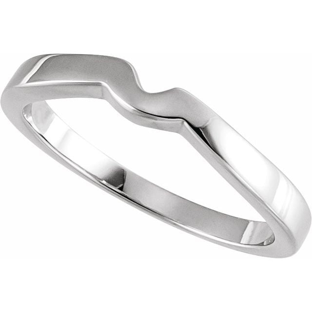 14K White #7 Matching Band for Tulipset® Ring