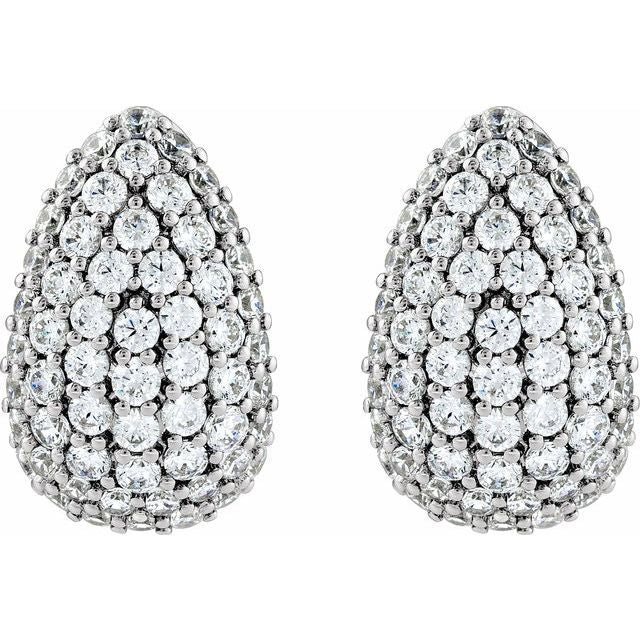 14K 1 3/4 CTW Lab-Grown Diamond Teardrop Earrings