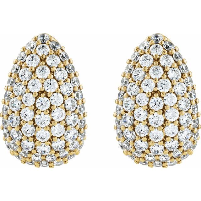 14K 1 3/4 CTW Lab-Grown Diamond Teardrop Earrings