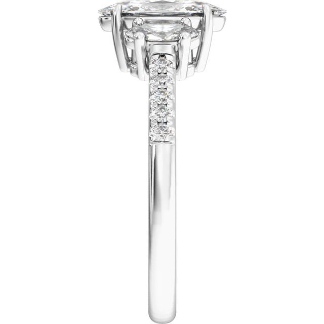 1 1/2 CTW Lab-Grown Diamond Three-Stone Engagement Ring