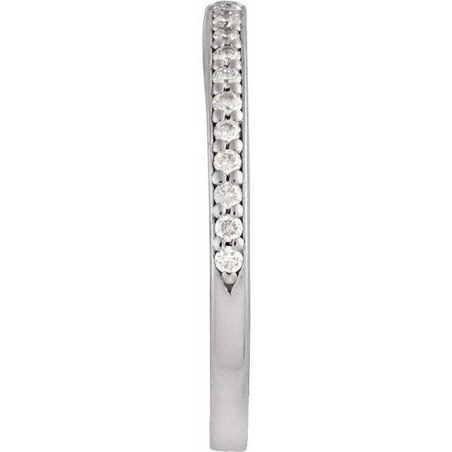 14K White 1/4 CTW Natural Diamond Band