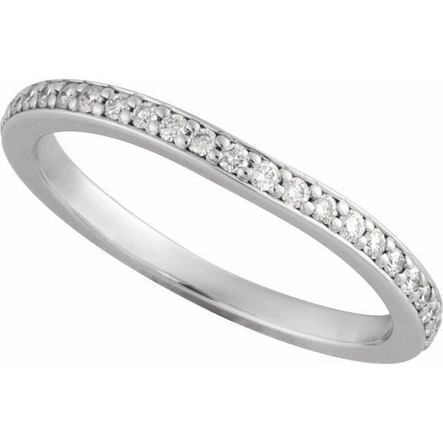 14K White 1/4 CTW Natural Diamond Band