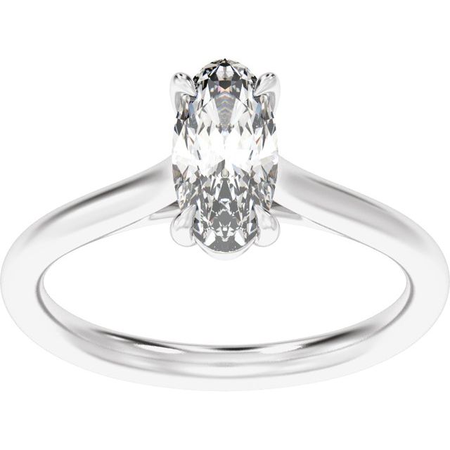 9.8 x 4.9 mm Oval 1 CTW Lab-Grown Diamond Engagement Ring