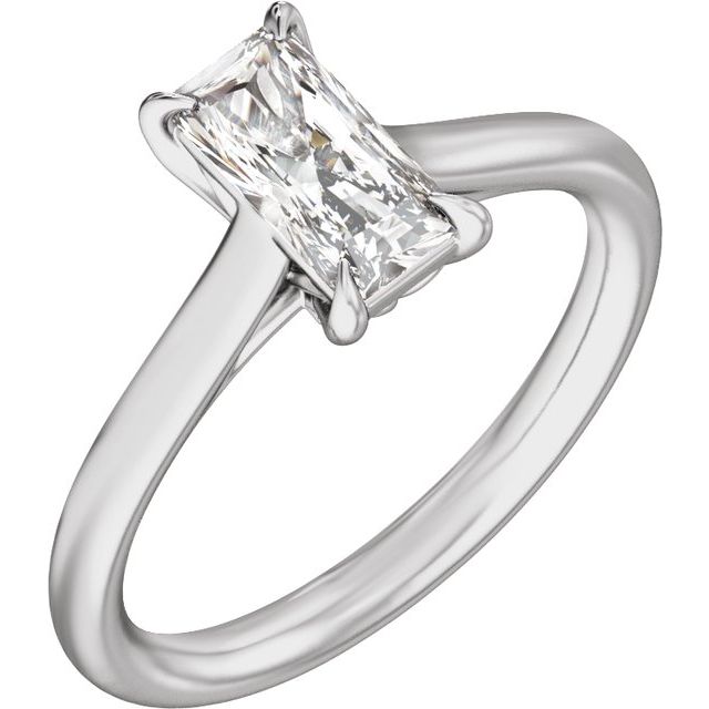 8.6 x 4.3 mm Radiant 1 CTW Lab-Grown Diamond Engagement Ring