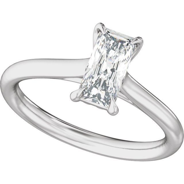8.6 x 4.3 mm Radiant 1 CTW Lab-Grown Diamond Engagement Ring