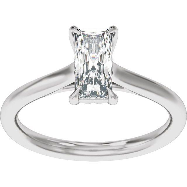 8.6 x 4.3 mm Radiant 1 CTW Lab-Grown Diamond Engagement Ring