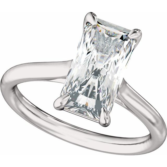 11 x 5.5 mm Radiant 2 CTW Lab-Grown Diamond Engagement Ring