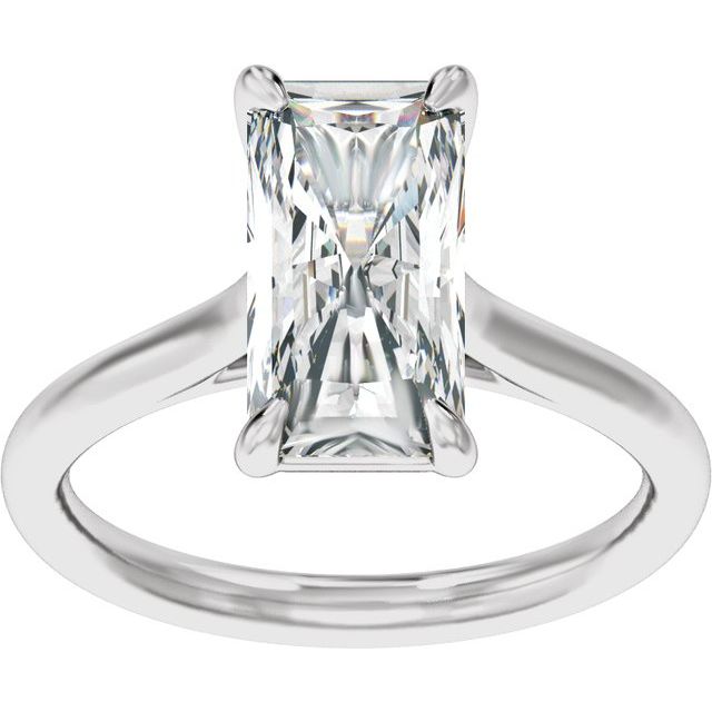 11 x 5.5 mm Radiant 2 CTW Lab-Grown Diamond Engagement Ring
