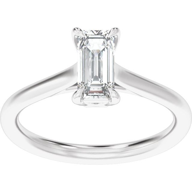 8.5 x 4.2 mm Emerald 1 CTW Lab-Grown Diamond Engagement Ring