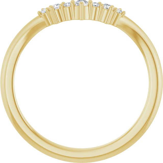 14K Yellow 1/10 CTW Natural Diamond Matching Band
