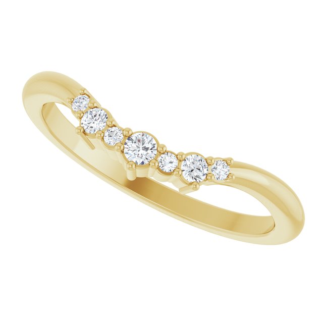 14K Yellow 1/10 CTW Natural Diamond Matching Band