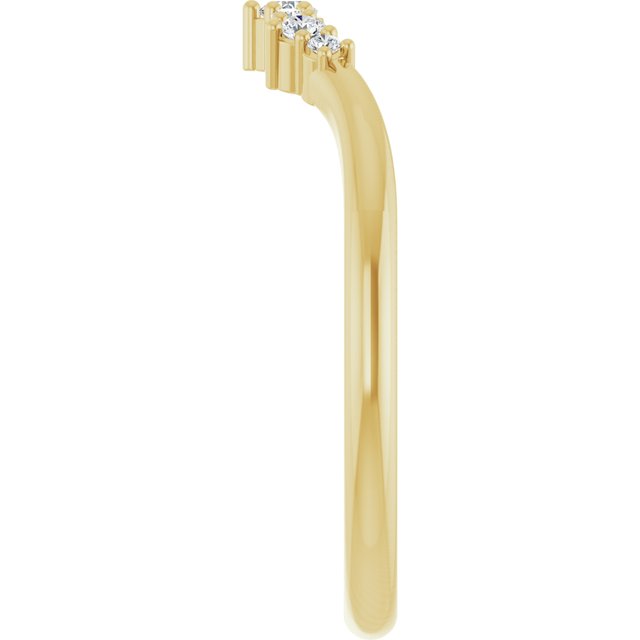14K Yellow 1/10 CTW Natural Diamond Matching Band