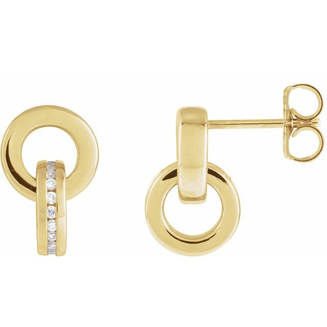 14K 1/6 CTW Lab-Grown Diamond Drop Earrings