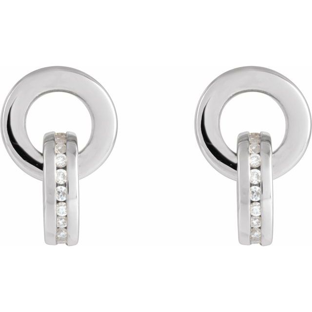 14K 1/6 CTW Lab-Grown Diamond Drop Earrings