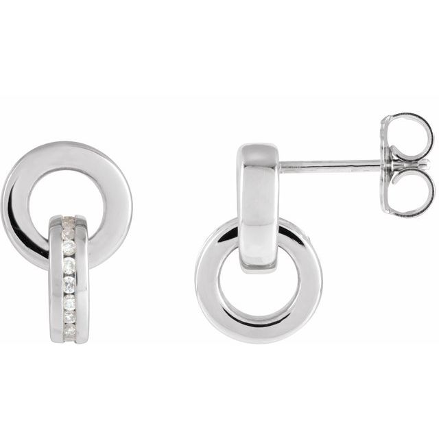 14K 1/6 CTW Lab-Grown Diamond Drop Earrings