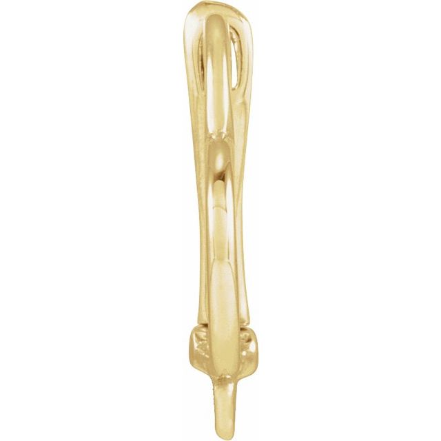14K Click-In Heart Lever Back Earring Top