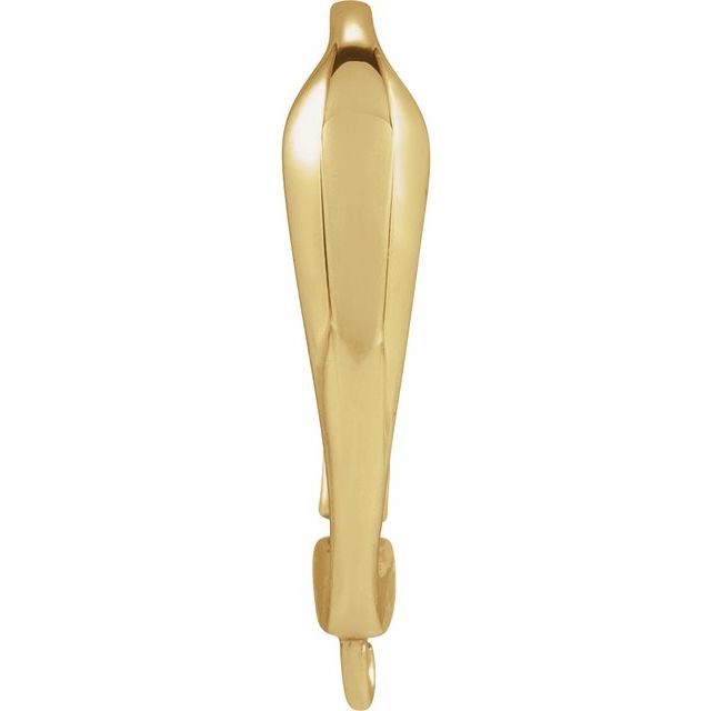 14K Tapered Click-In Lever Back Earring Top