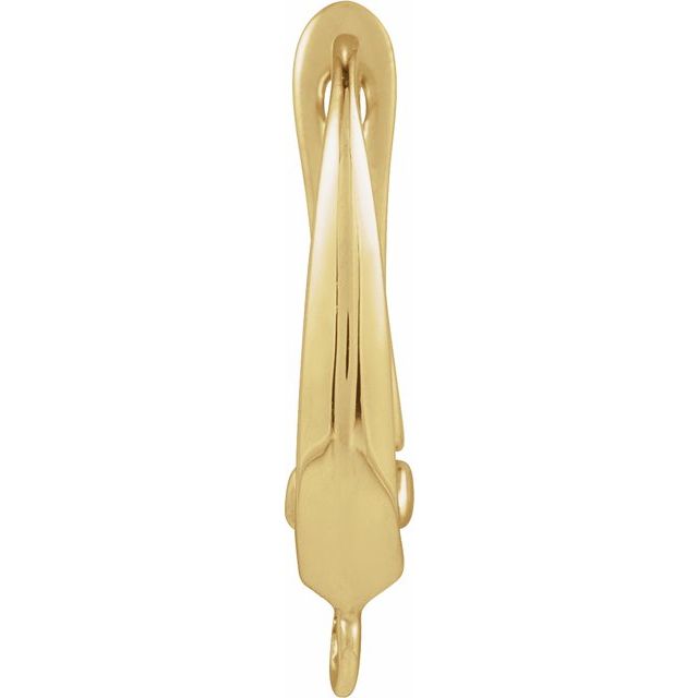 14K Knife-Edge Click-In Lever Back Earring Top