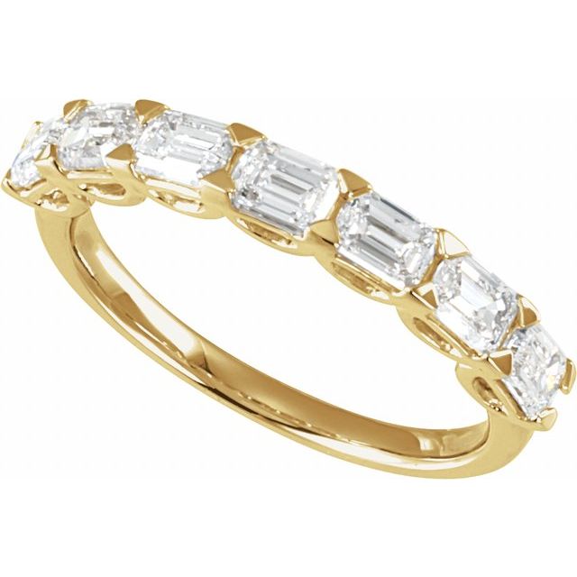 14K Yellow 1 3/8 CTW Lab-Grown Diamond Matching Band
