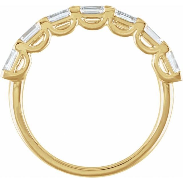 14K Yellow 1 3/8 CTW Lab-Grown Diamond Matching Band