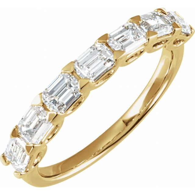 14K Yellow 1 3/8 CTW Lab-Grown Diamond Matching Band