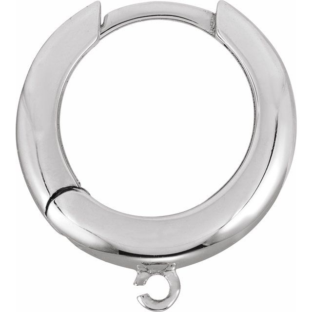 14K Puffed Lever Back Earring Top