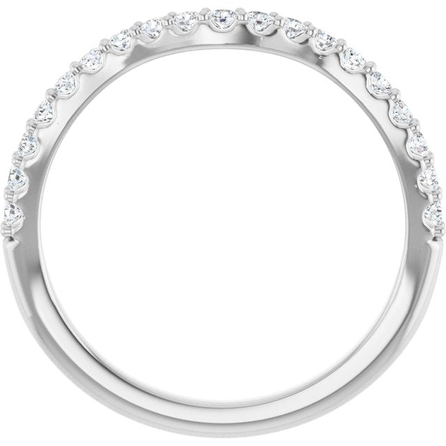 14K White 1/4 CTW Natural Diamond Matching Band