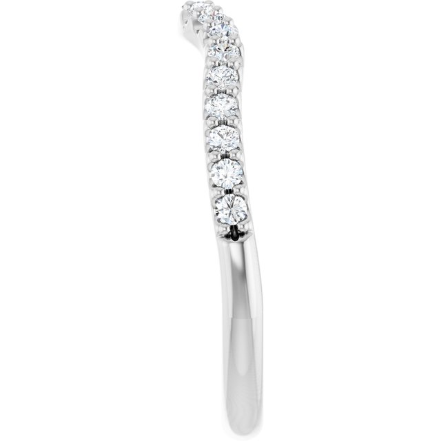 14K White 1/4 CTW Natural Diamond Matching Band