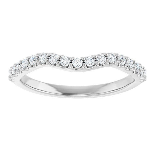 14K White 1/4 CTW Natural Diamond Matching Band