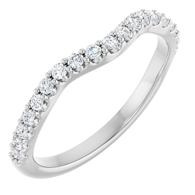 14K White 1/4 CTW Natural Diamond Matching Band