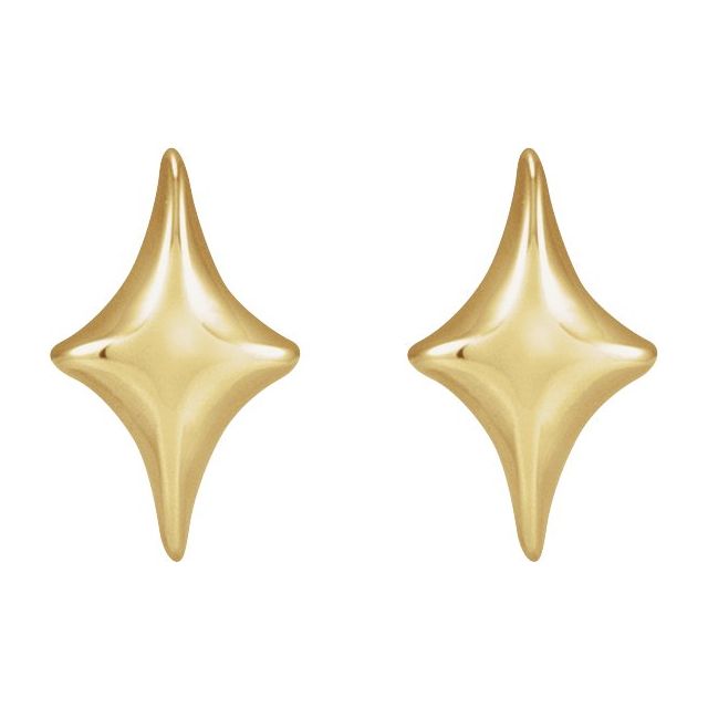 14K Star Stud Earrings
