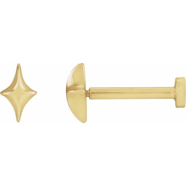 14K Star Stud Earring