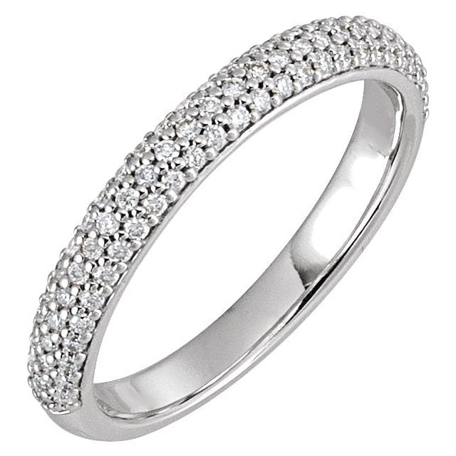 14K White 1/3 CTW Natural Diamond Band